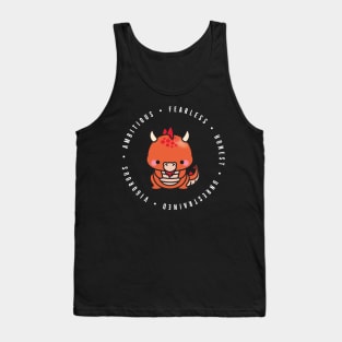 cute chinese zodiac | year of the dragon | personality traits | ambitious, fearless, honest, unrestrained, vigorous Tank Top